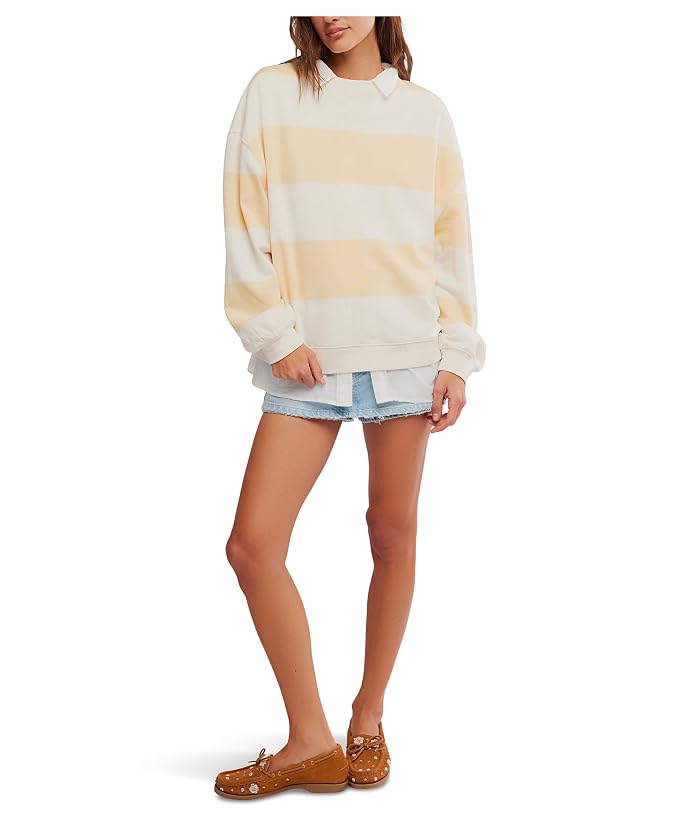 Free People We The Free Classic Striped Oversized Crew Neck - Image 2