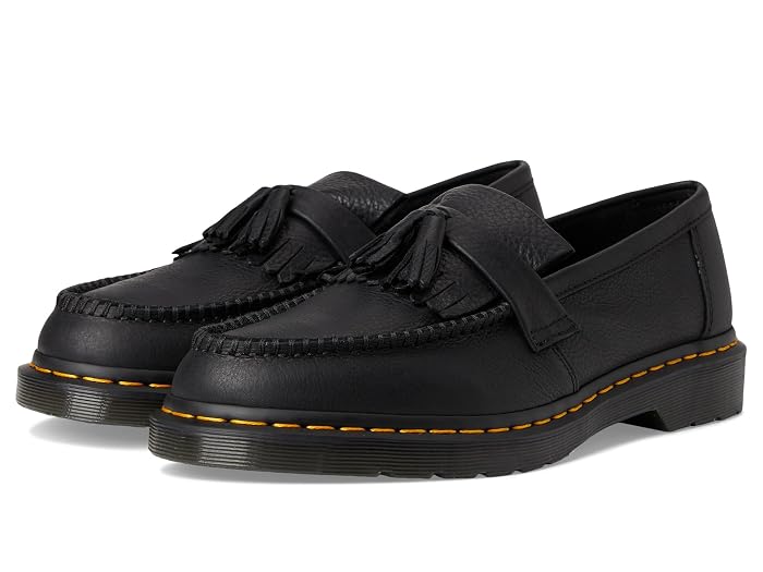 Dr. Martens Adrian Yellow Stitch Leather Loafers