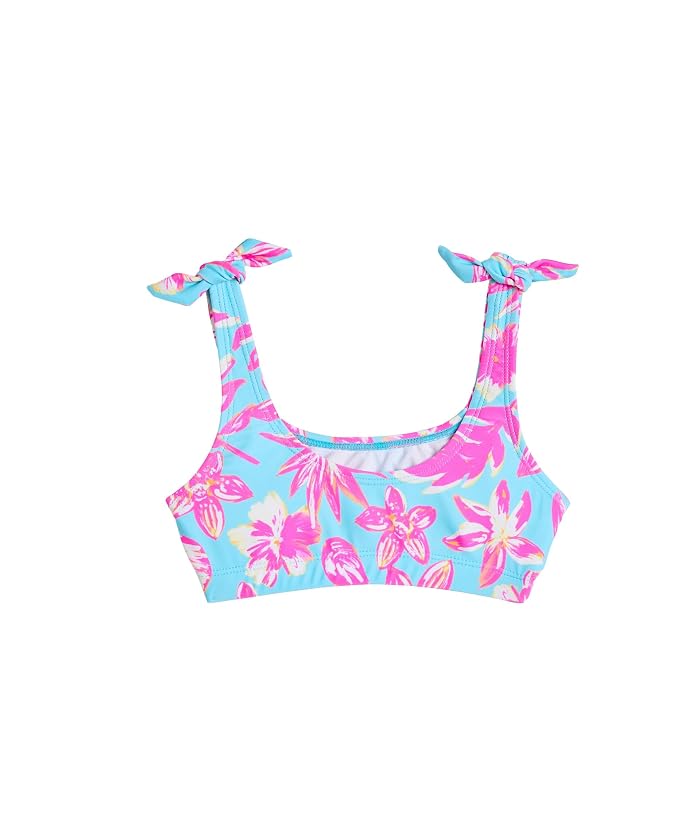 Snapper Rock Kids Tropical Glow Recycled Crop Bikini (Toddler/Little Kid/Big Kid) - Image 2
