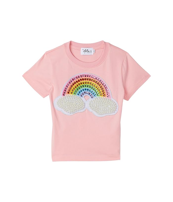 Lola and The Boys Pink Rainbow Pearl Patch T-Shirt (Toddler/Little Kid/Big Kid) - Image 2