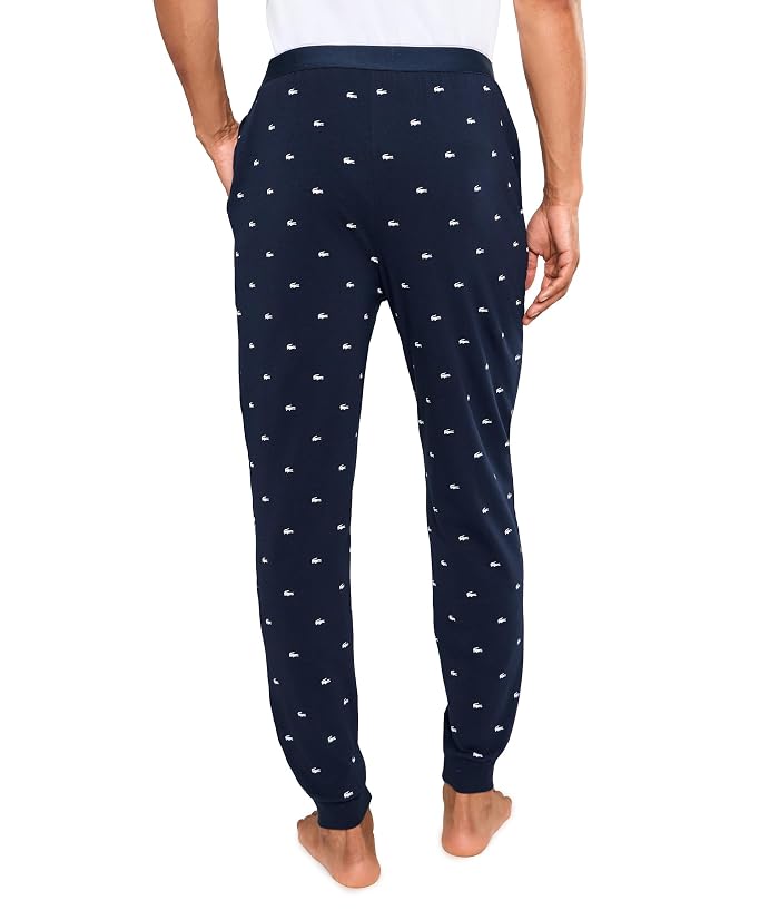 Lacoste Printed Cotton Pajama Bottoms - Image 4