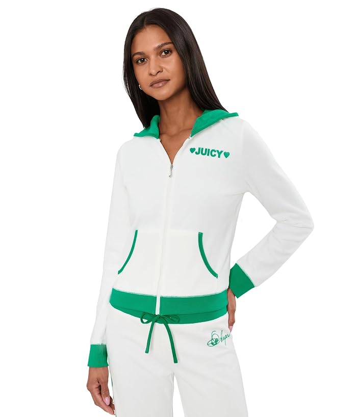 Juicy Couture Melrose Heritage Long Fitted Jacket w/ Graphic