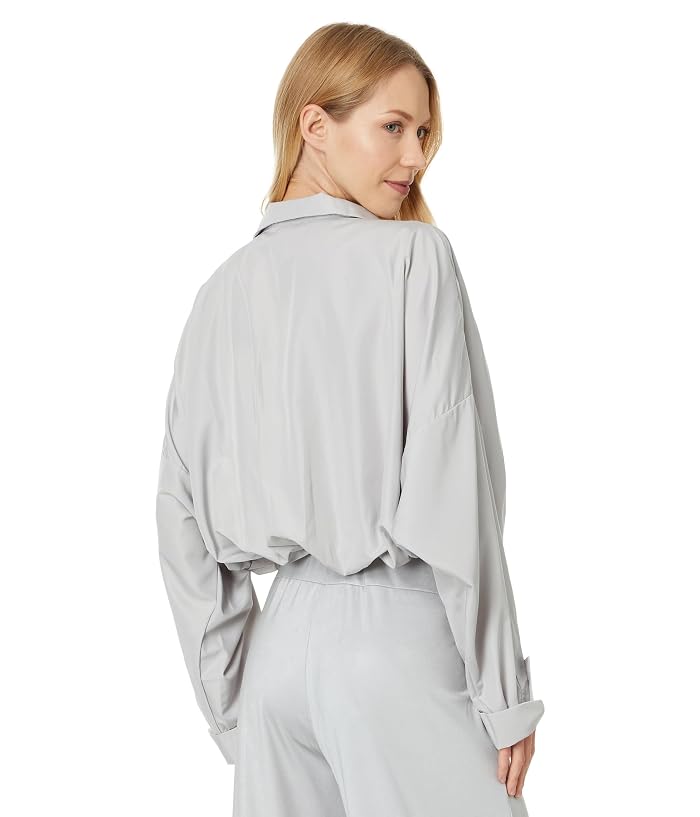 Norma Kamali Super Oversized Boyfriend NK Shirt Bodysuit - Image 2