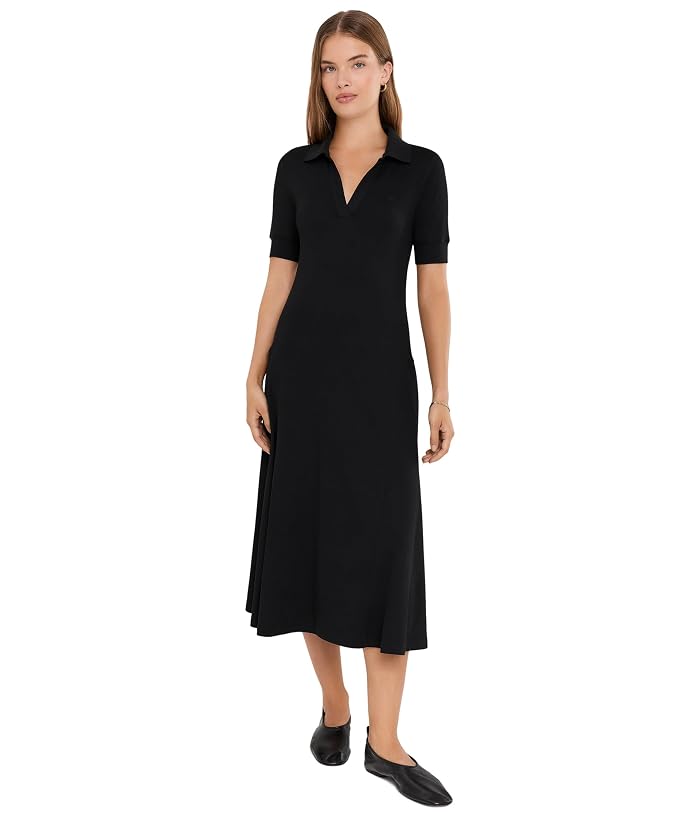 Lauren Ralph Lauren Rib-Knit Elbow-Sleeve Polo Dress