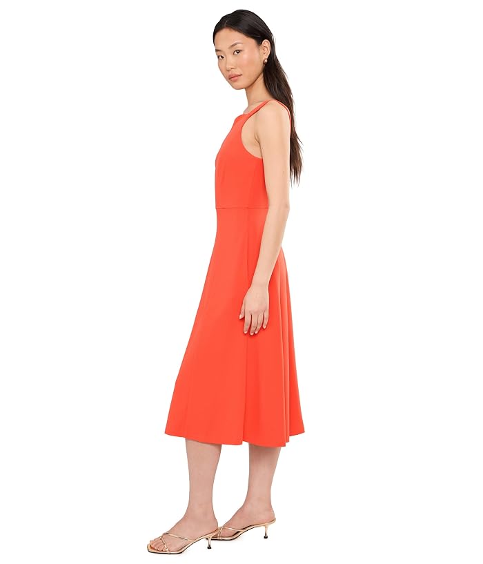 Calvin Klein Scuba Crepe Square Neck A-Line Dress - Image 3