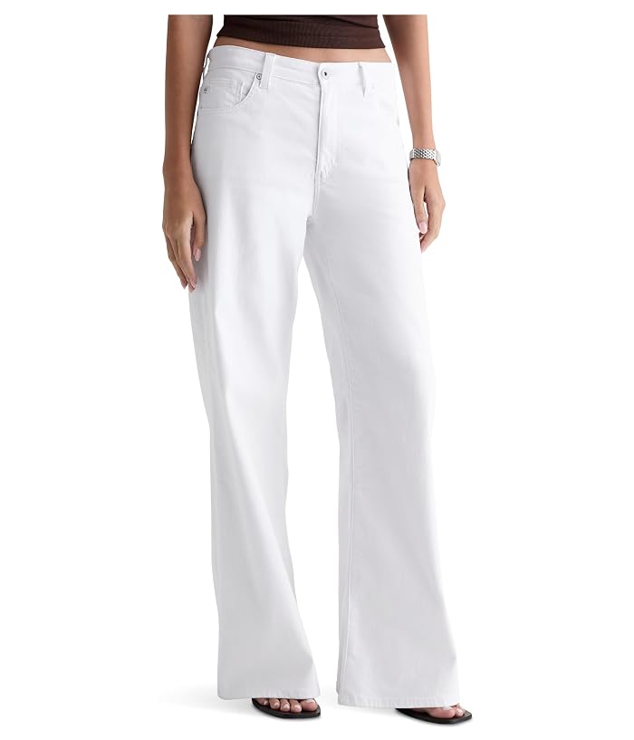 AG Jeans Saige Wide Leg Jeans in White