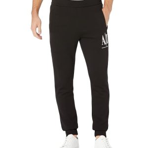 Armani Exchange Icon Cotton Pants w/ Embroidered Logo