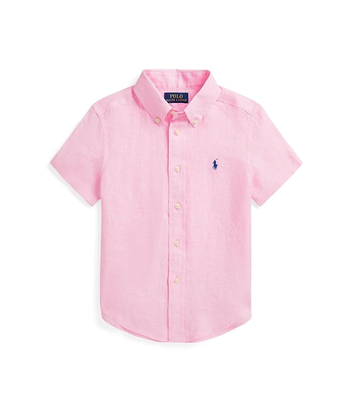 Polo Ralph Lauren Kids Linen Short Sleeve Shirt (Toddler/Little Kid) - Image 4