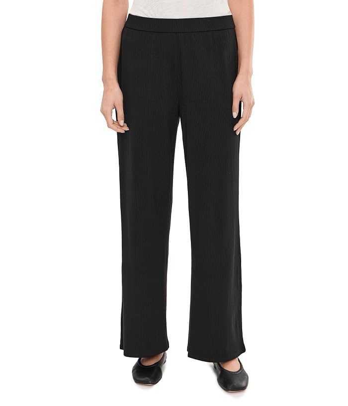 Eileen Fisher Ribbed Knit Wide Pants