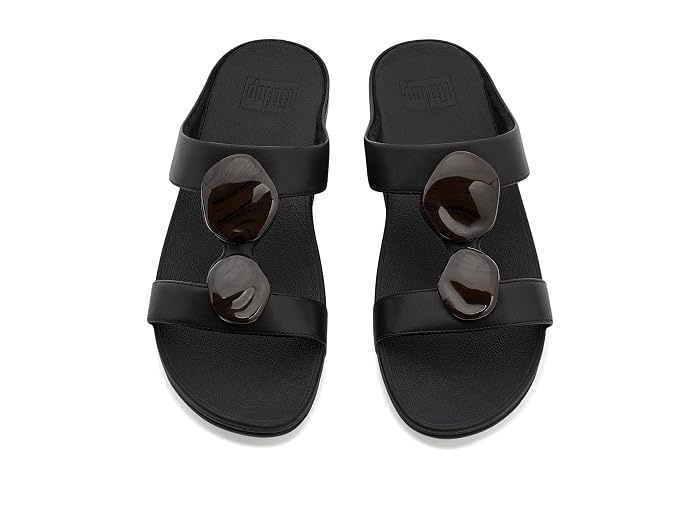 FitFlop Fino Marbled-Stone H-bar Slides - Image 2