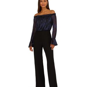 Adrianna Papell Crinkle Crepe Jumpsuit