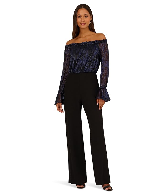 Adrianna Papell Crinkle Crepe Jumpsuit