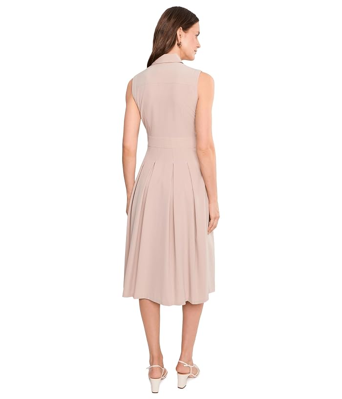 Calvin Klein Sleeveless Collar Neck Pleated Commuter Midi - Image 4