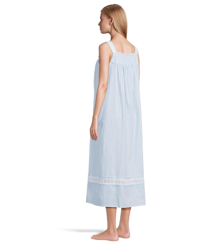 Eileen West Cotton Dobby Stripe Woven Sleeveless Ballet Nightgown - Image 3