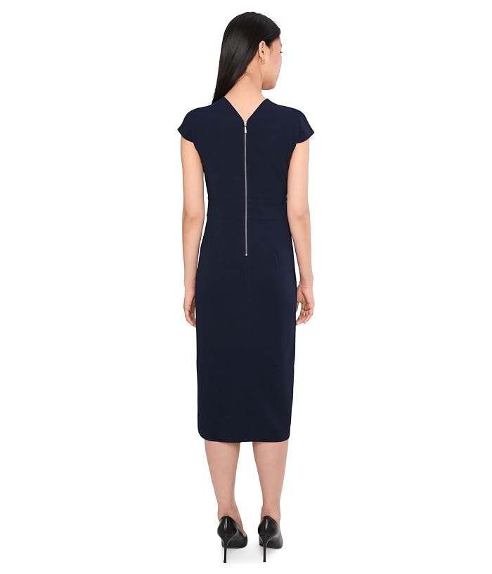 Calvin Klein Cap Sleeve Self Tie Midi Sheath - Image 4