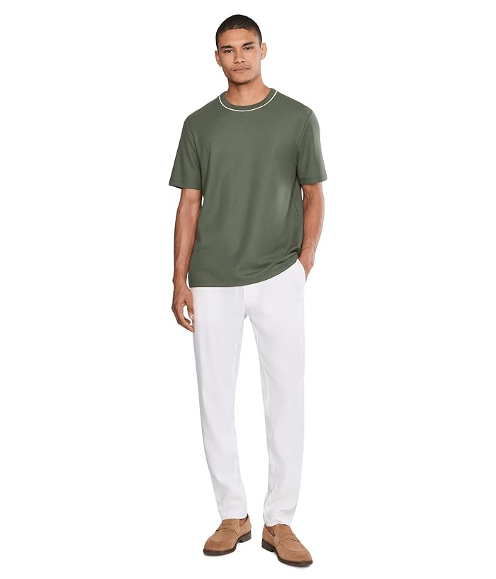Vince Tipped Pima Pique Short Sleeve Crew - Image 2
