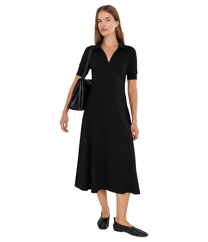 Lauren Ralph Lauren Rib-Knit Elbow-Sleeve Polo Dress - Image 2