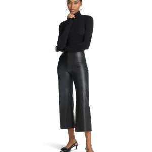 Commando Faux Leather Cropped Wide Leg