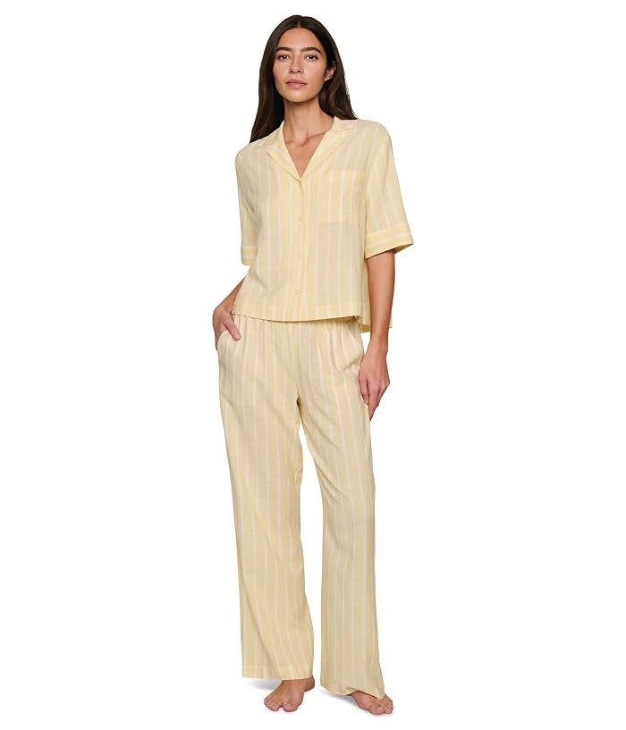 Eberjey Nautico Relaxed Short Sleeve Pants Pajama Set - Image 4