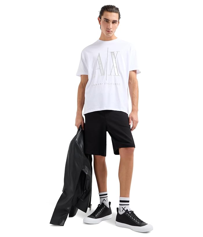 Armani Exchange Black/Gold Icon Logo Tee - Image 4