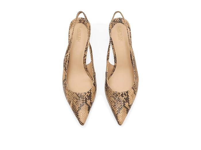 Lauren Ralph Lauren Lolah II Python-Embossed Slingback Pumps - Image 2