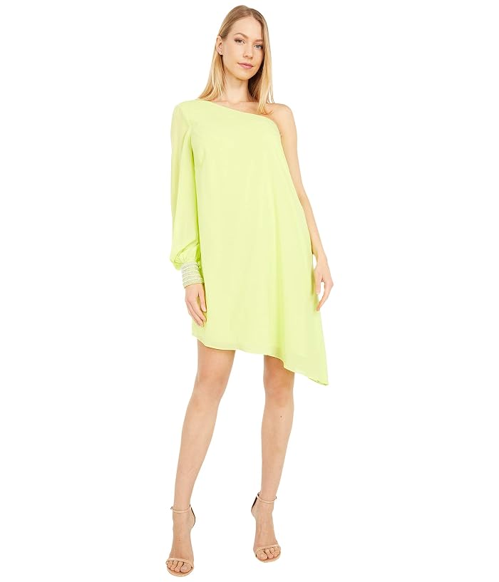 ONE33 Social One Shoulder Chic Beaded Cuff Cocktail Dress