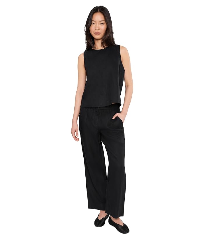 Eileen Fisher Petite Heavy Organic Linen Straight Full Length Trousers - Image 2