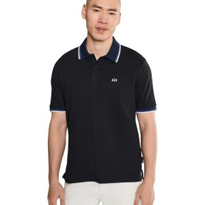 Armani Exchange Cotton Piquet Logo Polo Shirt