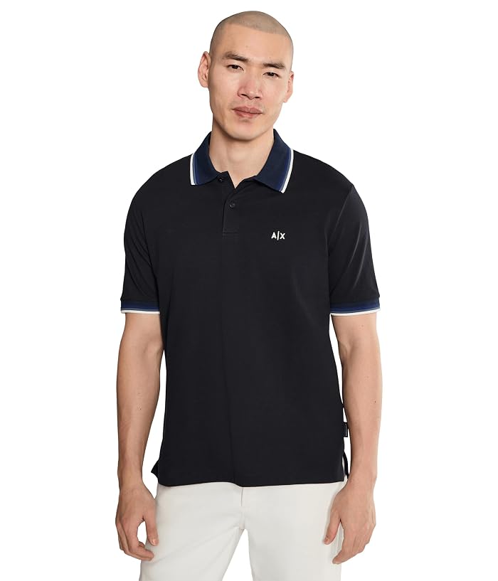 Armani Exchange Cotton Piquet Logo Polo Shirt