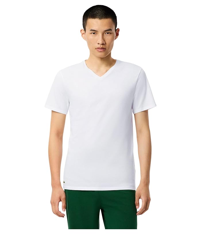 Lacoste 100{0434a5b91037e67e9f2f620d206d5a5742dd0e7c73e3b9d4985a854f842d4dbf} Cotton Slim Fit V-Neck T-Shirt 3-Pack - Image 3