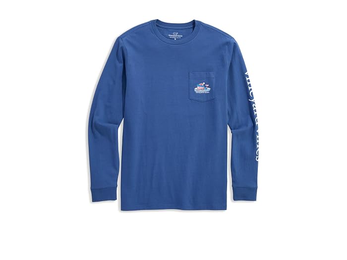 Vineyard Vines Long Sleeve Pond Hockey Whale Pocket Tee