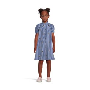 Polo Ralph Lauren Kids Polo Bear Striped Cotton Poplin Dress (toddler/Little Kid)