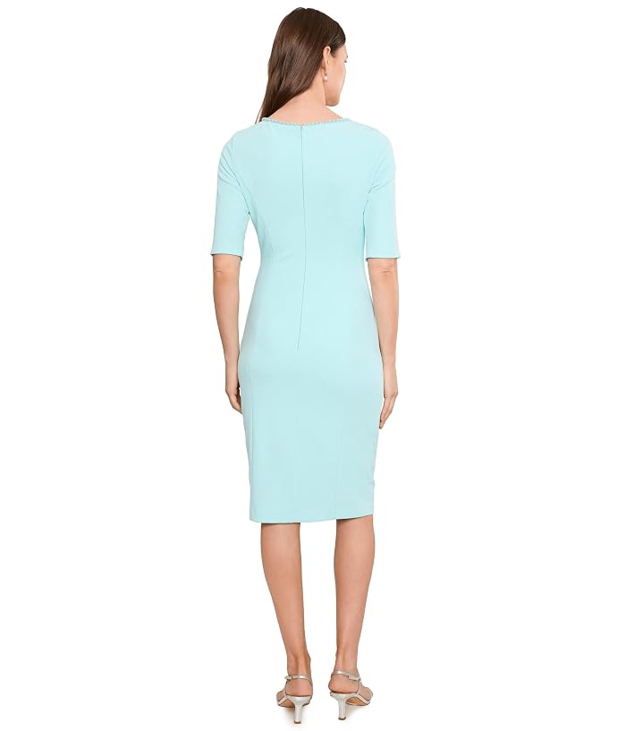 Adrianna Papell Split Sleeve Midi Crepe Dress - Image 3