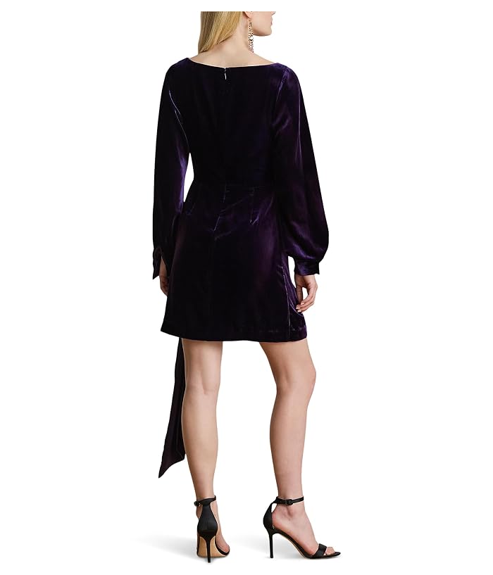 Lauren Ralph Lauren Tie-Front Velvet Cocktail Dress - Image 2