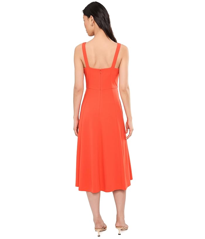 Calvin Klein Scuba Crepe Square Neck A-Line Dress - Image 4
