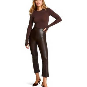 Commando Faux Leather Cropped Flare