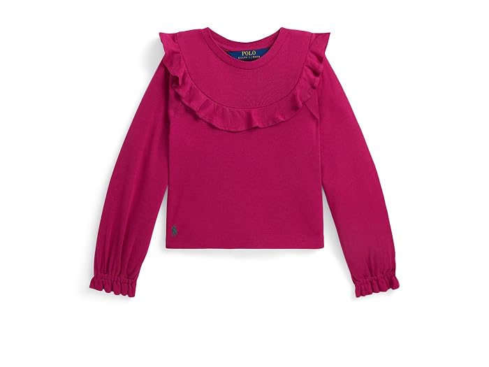 Polo Ralph Lauren Kids Ruffled Cotton-Modal Top (Toddler/Little Kid)