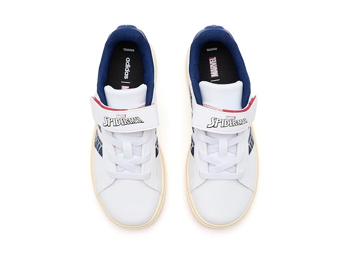 adidas Kids Marvel Grand Court Elastic Lace & Strap (Little Kid/Big Kid) - Image 2