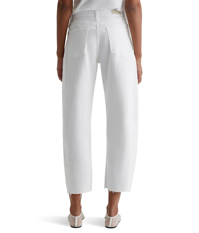 AG Jeans Hattie High-Rise Crop Barrel in Gallery White - Image 3