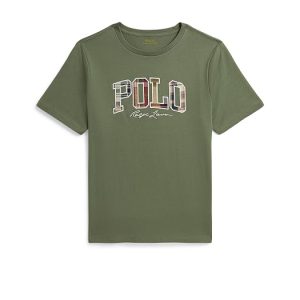 Polo Ralph Lauren Kids Madras-Logo Cotton Jersey Tee (Big Kid)