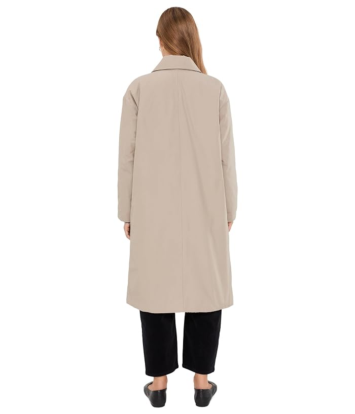 Eileen Fisher Petite Light Cotton Nylon Padded Trench Coat - Image 4