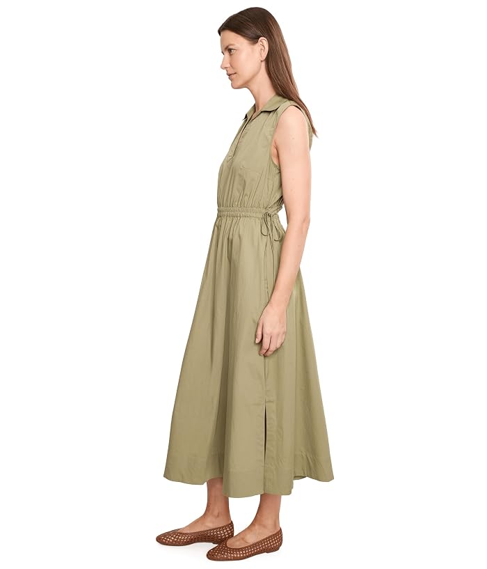 Calvin Klein Sleeveless V-Neck Solid Cotton Midi - Image 3