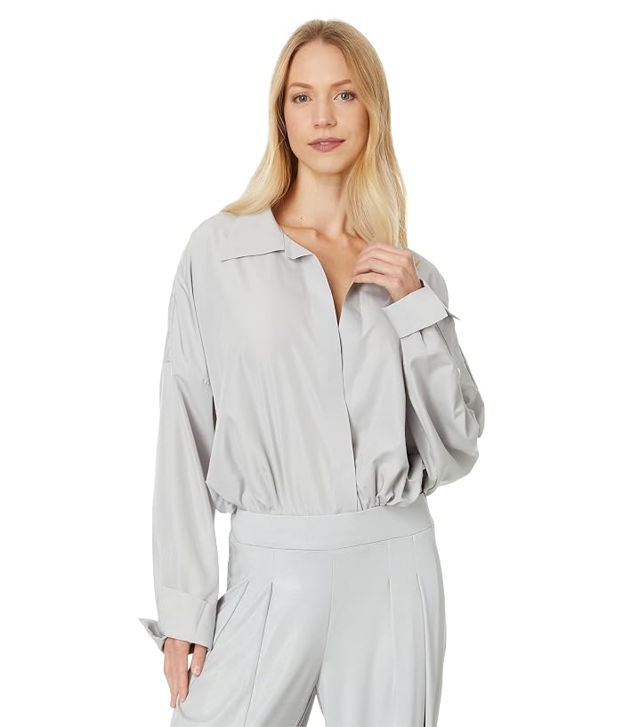 Norma Kamali Super Oversized Boyfriend NK Shirt Bodysuit