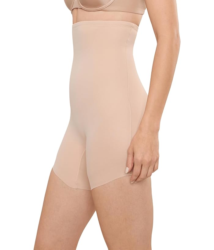 Naomi & Nicole Sidekick Slanted Hem Hi Waist Shaping Shorts - Image 2
