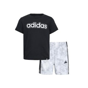 adidas Kids All Over Print Camo Shorts Set (Infant)