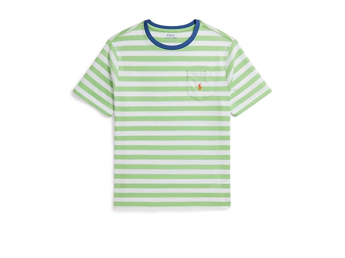 Polo Ralph Lauren Kids Striped Cotton Jersey Pocket Tee (Big Kid)