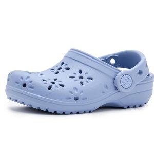 Crocs Kids Classic Clogs with Floral Cut Out Design (Toddler)