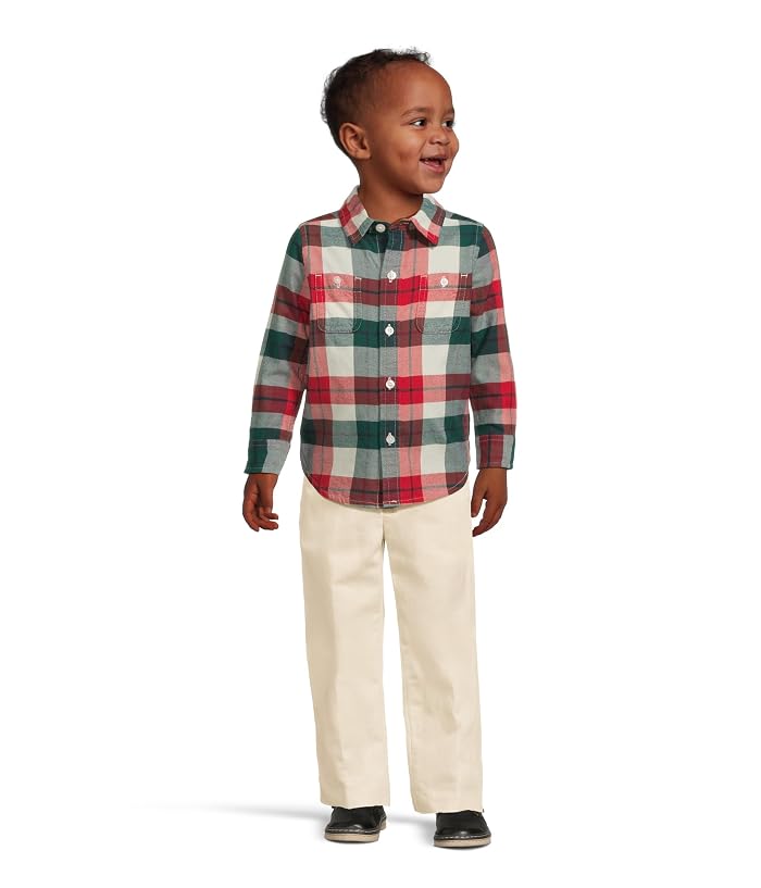 Janie and Jack Plaid Twill Button Down Shirt (Infant) - Image 4