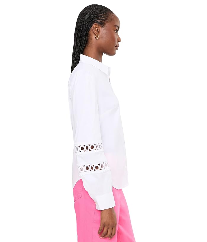 Lilly Pulitzer The Lace Inset Lilly Shirt - Image 3