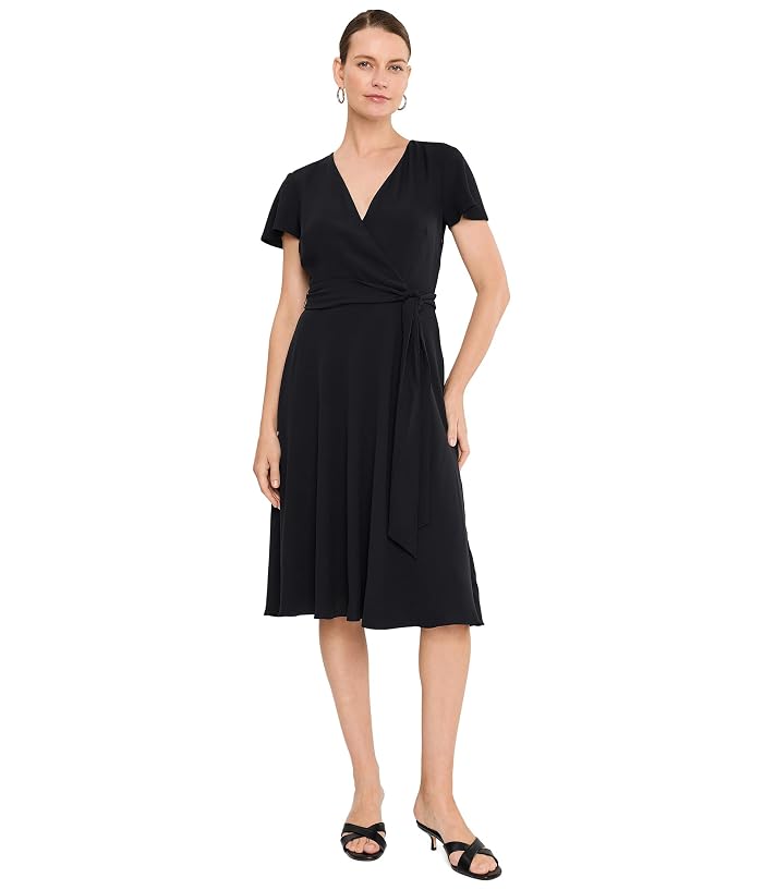 Lauren Ralph Lauren Belted Georgette Surplice Dress